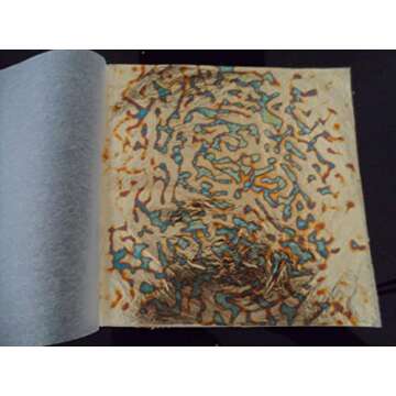 JINRUISI Variegated Gold Foil Leaf 50 Sheets Booklet Colorful Imitation Gold Leaf Gilding Craft Decoration Art (Starry Sky Gold)