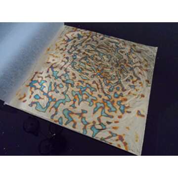 JINRUISI Variegated Gold Foil Leaf 50 Sheets Booklet Colorful Imitation Gold Leaf Gilding Craft Decoration Art (Starry Sky Gold)