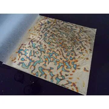 JINRUISI Variegated Gold Foil Leaf 50 Sheets Booklet Colorful Imitation Gold Leaf Gilding Craft Decoration Art (Starry Sky Gold)