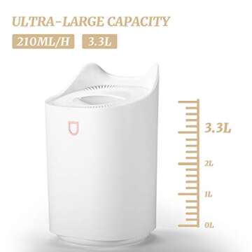 3.3L Cool Mist Humidifier for Baby & Home Comfort