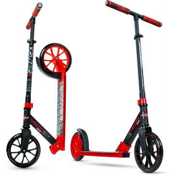 Madd Gear Metro 200 Folding Adult & Teen Scooter - Adjustable, Lightweight, 2-Wheel Commuter Scooter...