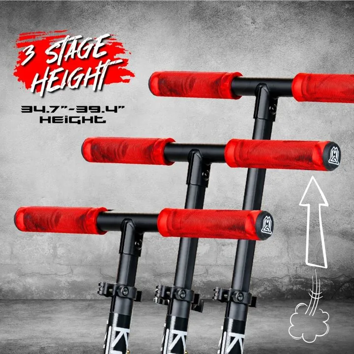 Madd Gear Metro 200 Folding Adult & Teen Scooter - Adjustable, Lightweight, 2-Wheel Commuter Scooter with Large Smooth Rolling Wheels