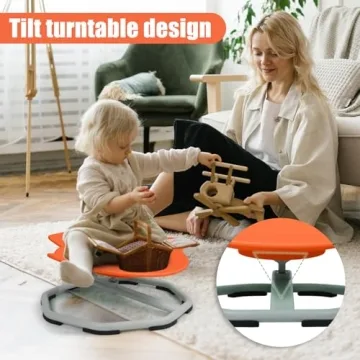 Spinning Chair for Kids Ages 3+, Sensory Fun Indoors
