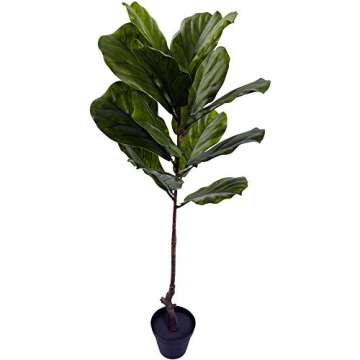 Nearly Natural 4ft. Fiddle Leaf Tree UV Resistant (Indoor/Outdoor)