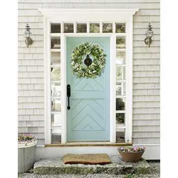 Vlorart Handmade Green Eucalyptus Wreath for All Year