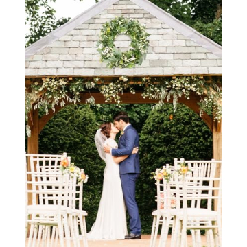 Vlorart Handmade Green Eucalyptus Wreath for All Year