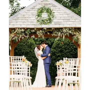 Vlorart Handmade Green Eucalyptus Wreath for All Year