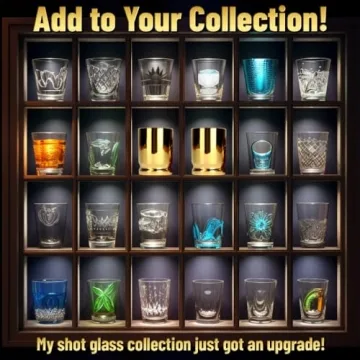 Barbuzzo ORIGINAL 50 CAL SHOT GLASSES, Set of 2, American Owned & Designed, Like Real 50 Caliber Bullet Casings, Shot Glasses Hold 2 Ounces