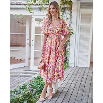 BTFBM Women Summer Maxi Dress - Floral & Chic Style