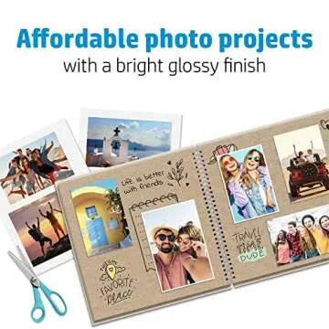 HP Everyday Photo Paper, Glossy 4x6, 100 Sheets