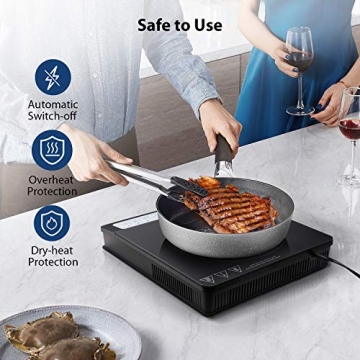 COMFEE 1800W Digital Induction Cooktop Timer Auto Shut Off