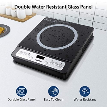 COMFEE 1800W Digital Induction Cooktop Timer Auto Shut Off