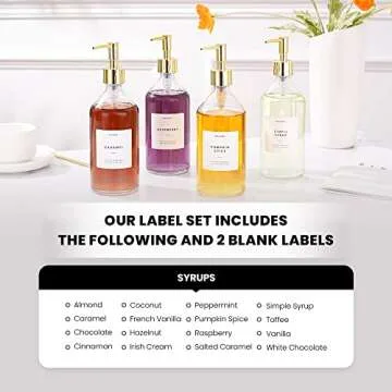 MoliMoli Coffee Syrup Dispenser Set of 2, 500ml