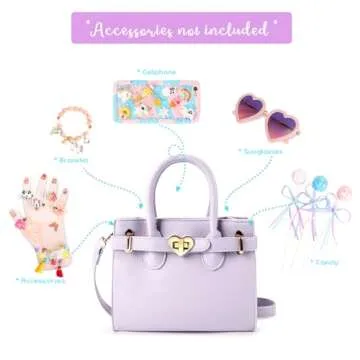 mibasies Kids Purse for Little Girls Gift Toddler Crossbody Handbags(Purple)