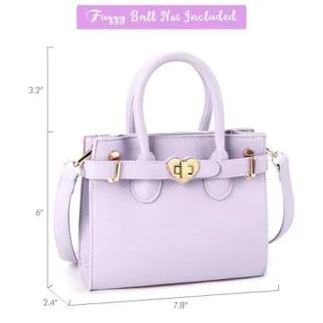mibasies Kids Purse for Little Girls Gift Toddler Crossbody Handbags(Purple)