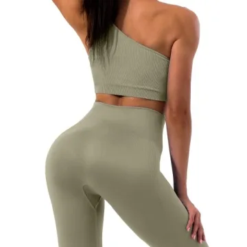 Sportneer Stylish Women's Workout Set - Ribbed Seamless Fit