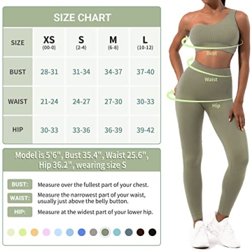 Sportneer Stylish Women's Workout Set - Ribbed Seamless Fit