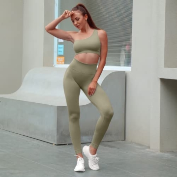 Sportneer Stylish Women's Workout Set - Ribbed Seamless Fit