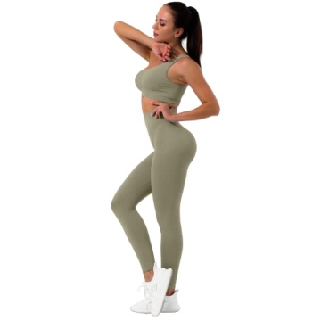 Sportneer Stylish Women's Workout Set - Ribbed Seamless Fit