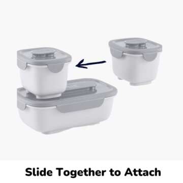 Omie OmieBox OmieGo Plant-Based Plastic Leakproof Lunch Bento Box, Food Storage Containers, Snack Co...