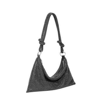 YUWITA Rhinestone Purse Sparkly Evening Bag Small Sequin Party Wedding Disco Holiday Purses for Wome...