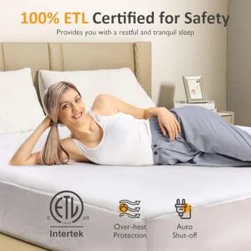 Sunvivi King Size Heated Mattress Pad with Dual Controller