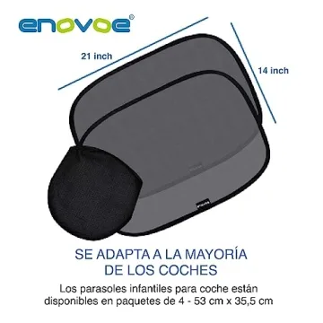 Enovoe Car Window Shades for Babies - 4 Pack