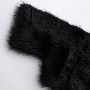 Stylish Amazhiyu Womens Faux Fur Cropped Jacket for Winter
