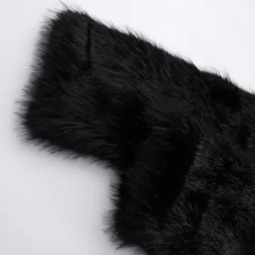 Stylish Amazhiyu Womens Faux Fur Cropped Jacket for Winter