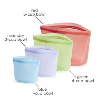 Stasher Silicone Reusable Food Bags 4-Pack Eco-friendly