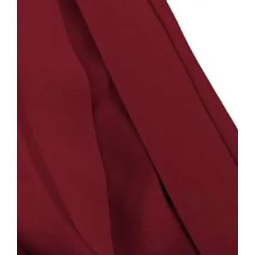 Amy Babe Womens Satin Silk High Waist Slit Midi Skirt Elastic Waistband Midi Skirts for Women WineRed