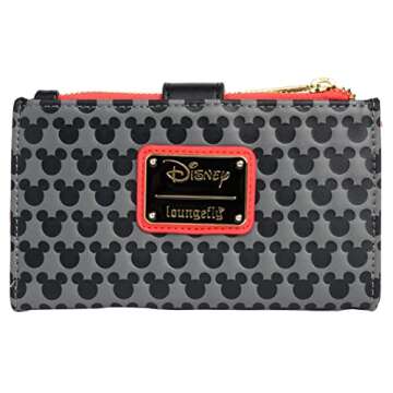 Loungefly Disney Mickey Mouse Faux Leather Wallet Womens Snap Flap Clutch