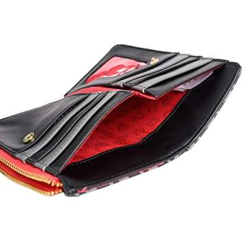 Loungefly Disney Mickey Mouse Faux Leather Wallet Womens Snap Flap Clutch