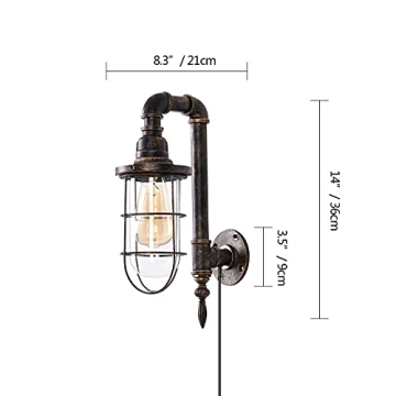 Lovefindahome Vintage Plug-in Wall Light for Every Room