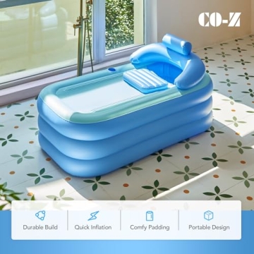 CO-Z Inflatable Adult Bath Tub with Electric Pump