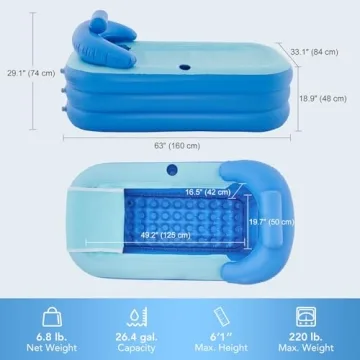 CO-Z Inflatable Adult Bath Tub with Electric Pump