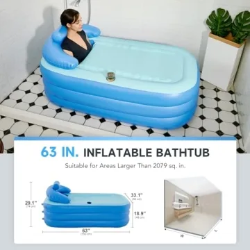 CO-Z Inflatable Adult Bath Tub with Electric Pump