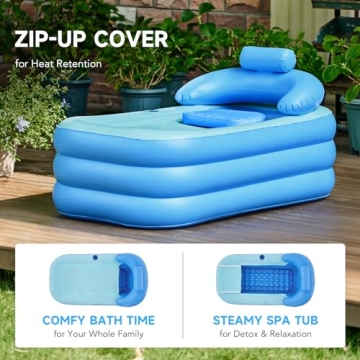 CO-Z Inflatable Adult Bath Tub with Electric Pump