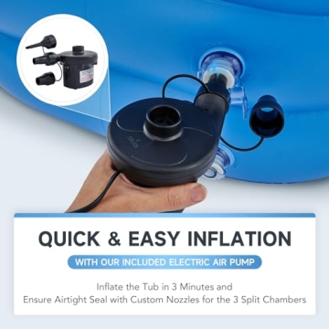 CO-Z Inflatable Adult Bath Tub with Electric Pump