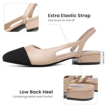 STUNAHOME Women's Slingback Flats - Chic and Comfortable Pumps