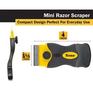 Titan 12031 4-Inch Mini Razor Scraper - Ergonomic & Versatile Tool for Everyday Use