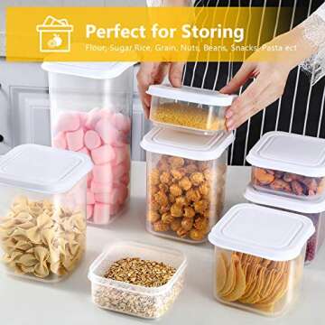 VIRHOME 9 PCS BPA Free Airtight Food Storage Containers