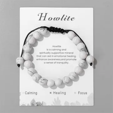 Handmade Howlite Bracelet for Women - Adjustable Gemstone