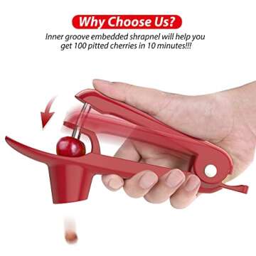 Handheld Ordekcity Cherry Pitter for Effortless Cherry Pitting