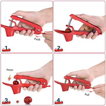 Handheld Ordekcity Cherry Pitter for Effortless Cherry Pitting