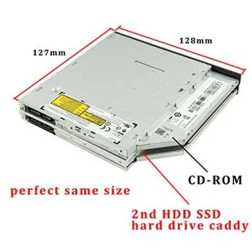 HIGHFINE SATA to SATA 2nd HDD/SSD Caddy for Laptops