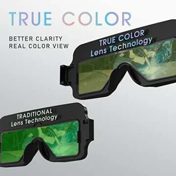 YESWELDER True Color Solar Auto Darkening Welding Goggles