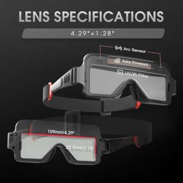 YESWELDER True Color Solar Auto Darkening Welding Goggles