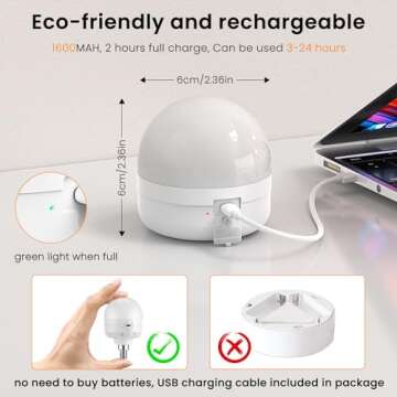 SCOPOW Rechargeable Light Bulbs with Remote Control