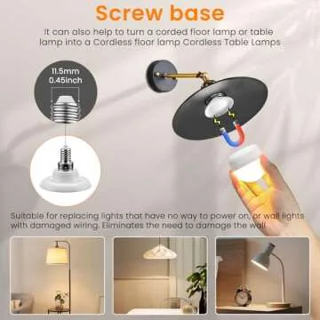 SCOPOW Rechargeable Light Bulbs with Remote Control